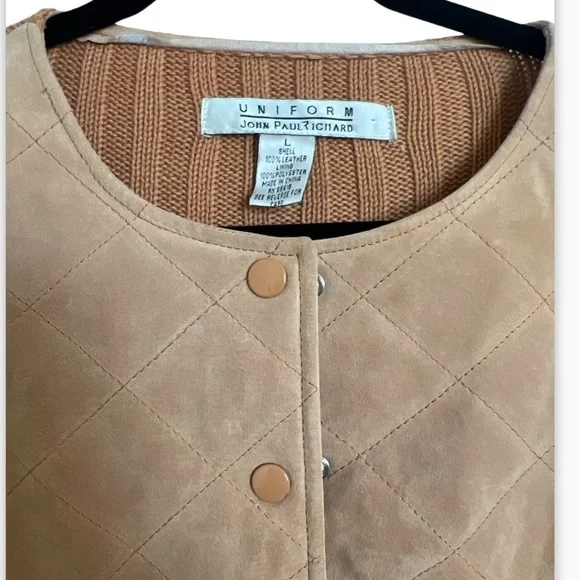 John Paul Richard Tan Leather Jacket - Picture 3 of 5